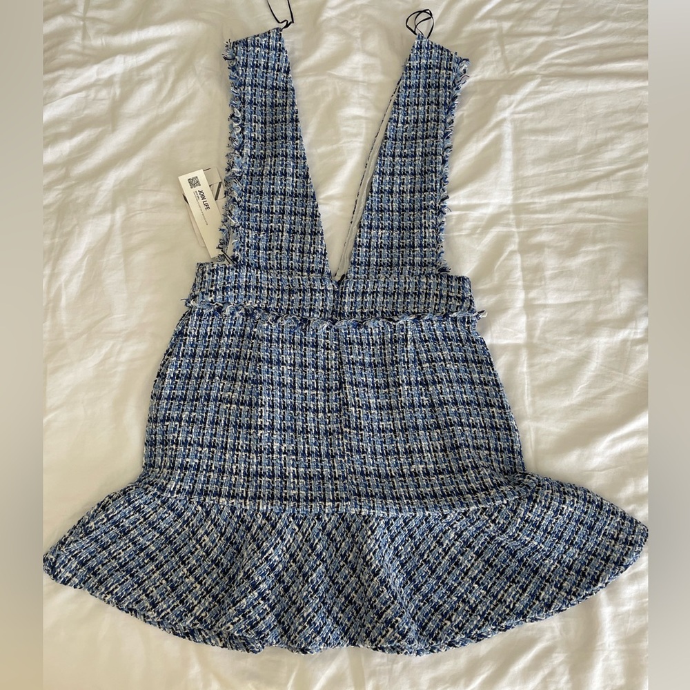 blue Zara overall dress